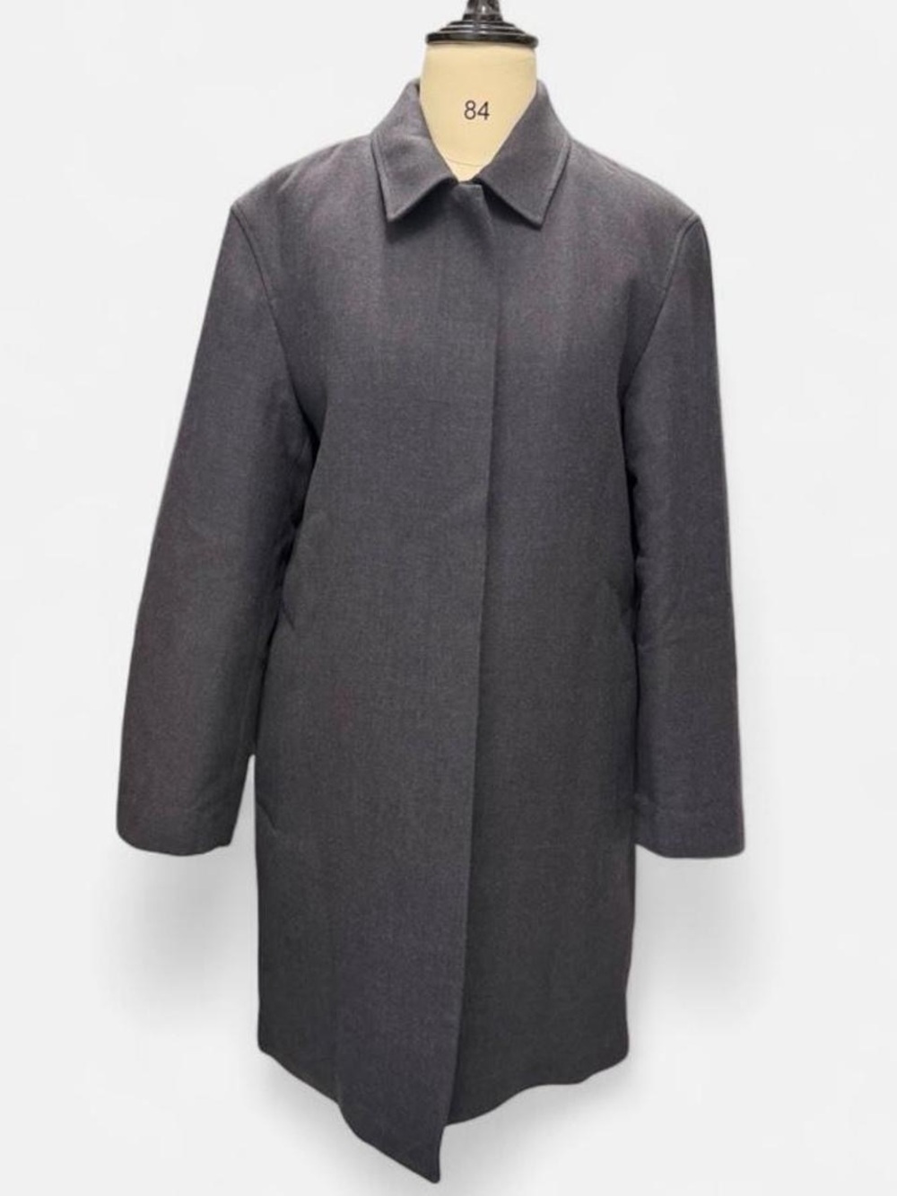 Theory Women's Gray Single-Breasted Trench Coat